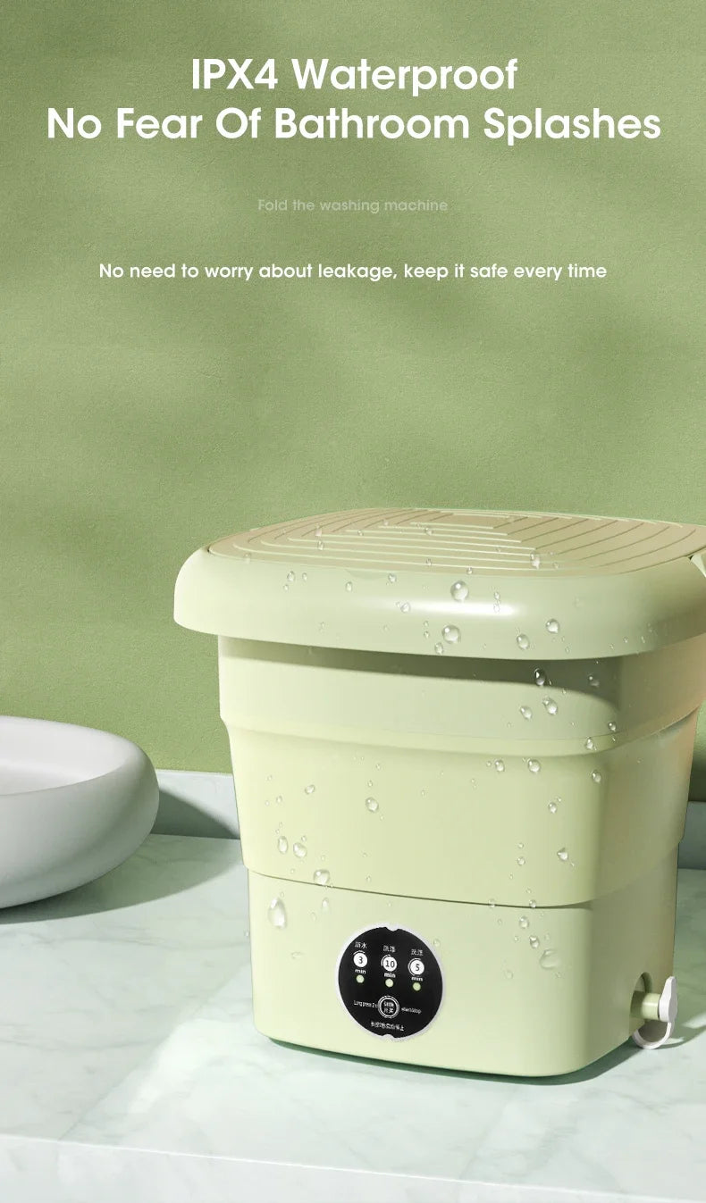Folding Washing Machine Sock Barrel Centrifuge Washing Machine Clothes Mini Underwear Portable Washing Machine for Dehydration