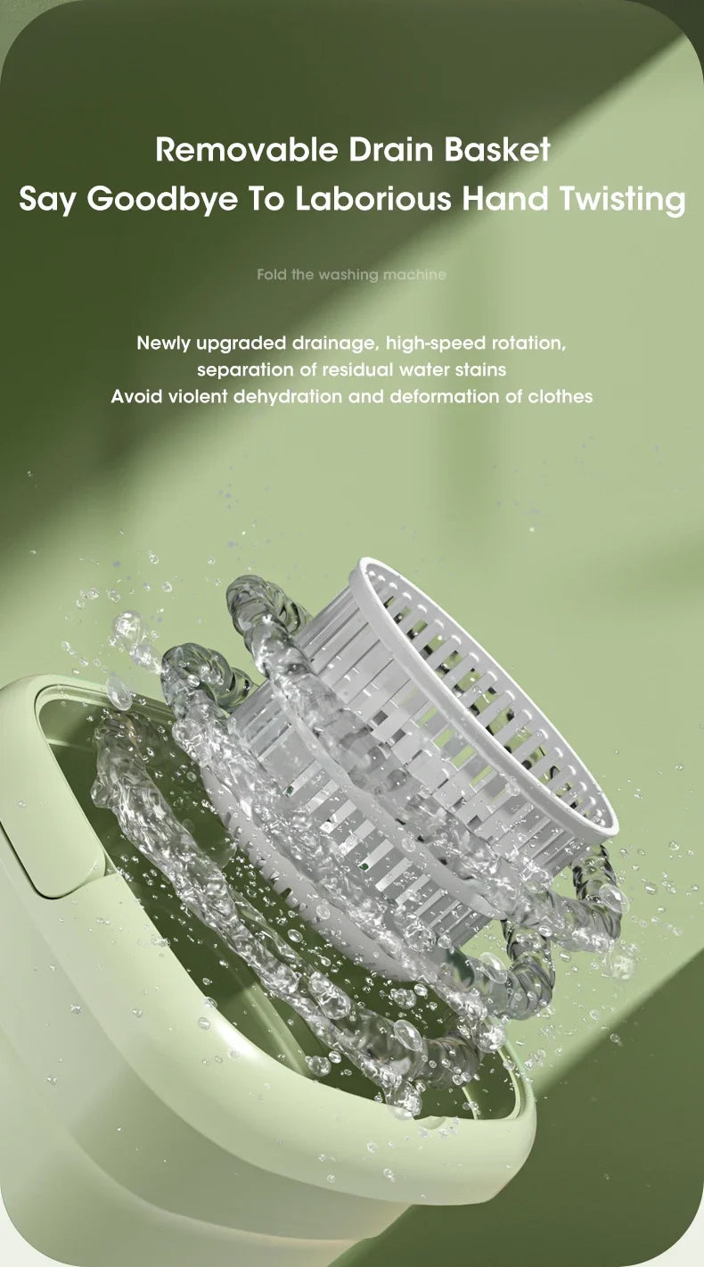 Folding Washing Machine Sock Barrel Centrifuge Washing Machine Clothes Mini Underwear Portable Washing Machine for Dehydration