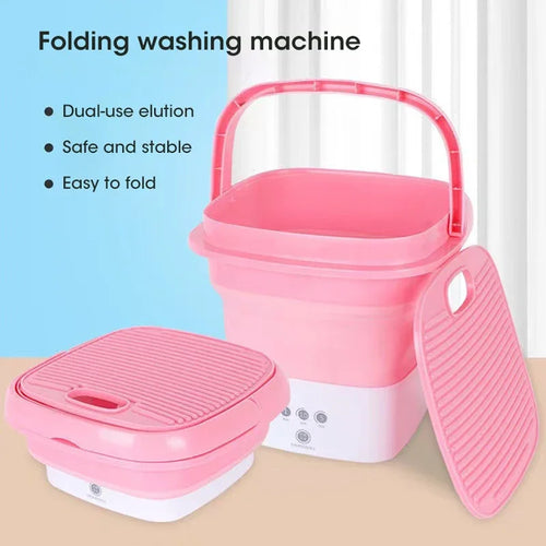 Folding Washing Machine For Clothes With Dryer Bucket Washing For Socks Underwear Mini Washing Machine With Drying Centrifuge